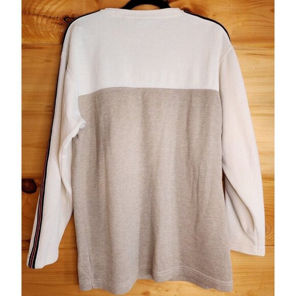 Vintage One Tough Brand Sweater Adult XLarge Tan OTB Y2K Skater Striped Preppy - Picture 10 of 13